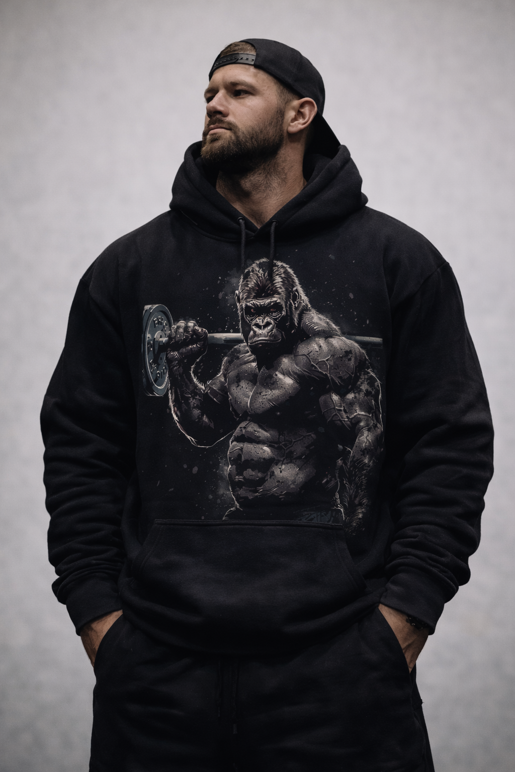 Bodybuilder Gorilla Hoodie